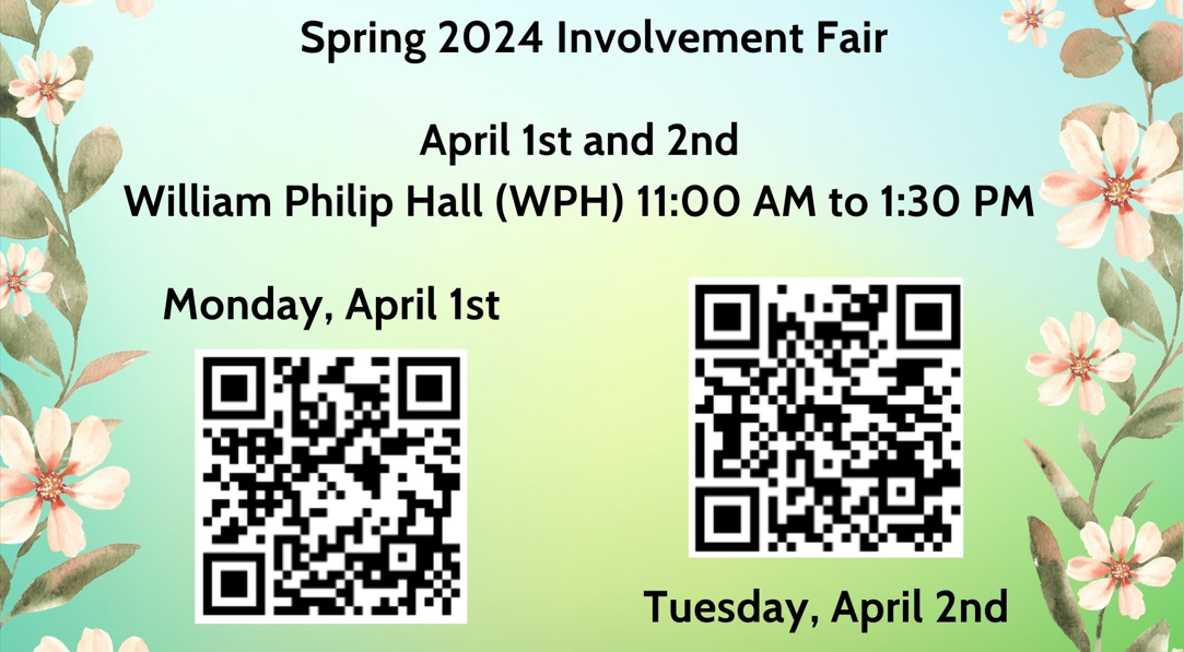 Spring 2024 Involvement Fair TV Slideshow Advertisement